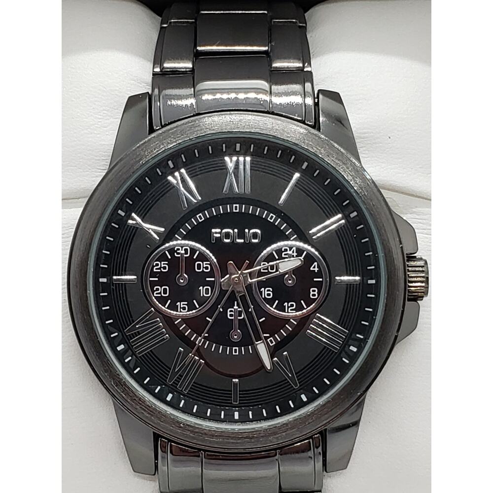 Men's Folio Dress Watch. Large Face